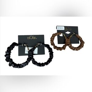 nOir Hoop Earrings